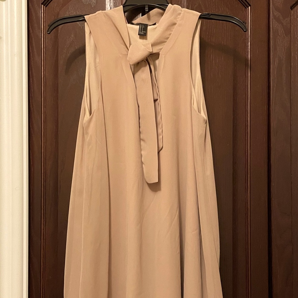 Beige midi dress